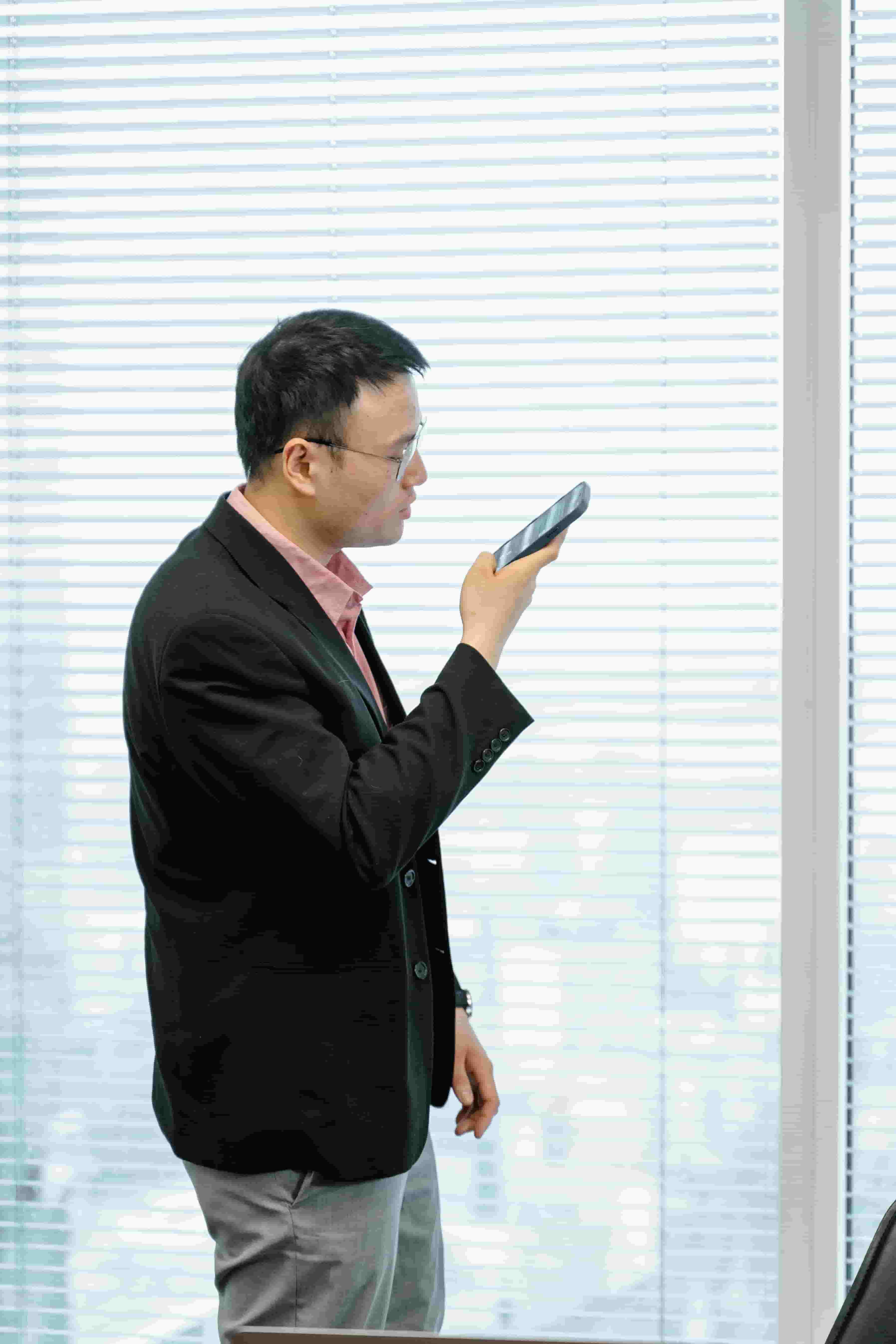 User practicing pronunciation with AI speech recognition
